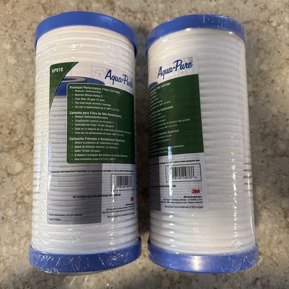2 3M Aqua-Pure Whole House Replacement Water Filter AP810, For Aqua-Pure AP801